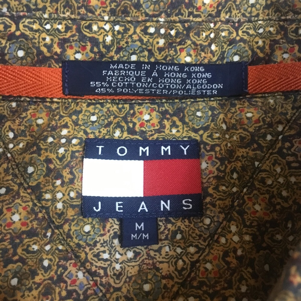 Tommy Hilfiger Denim Paisley Button Down Long Sleeve Shirt Men's Size Medium - Picture 4 of 6